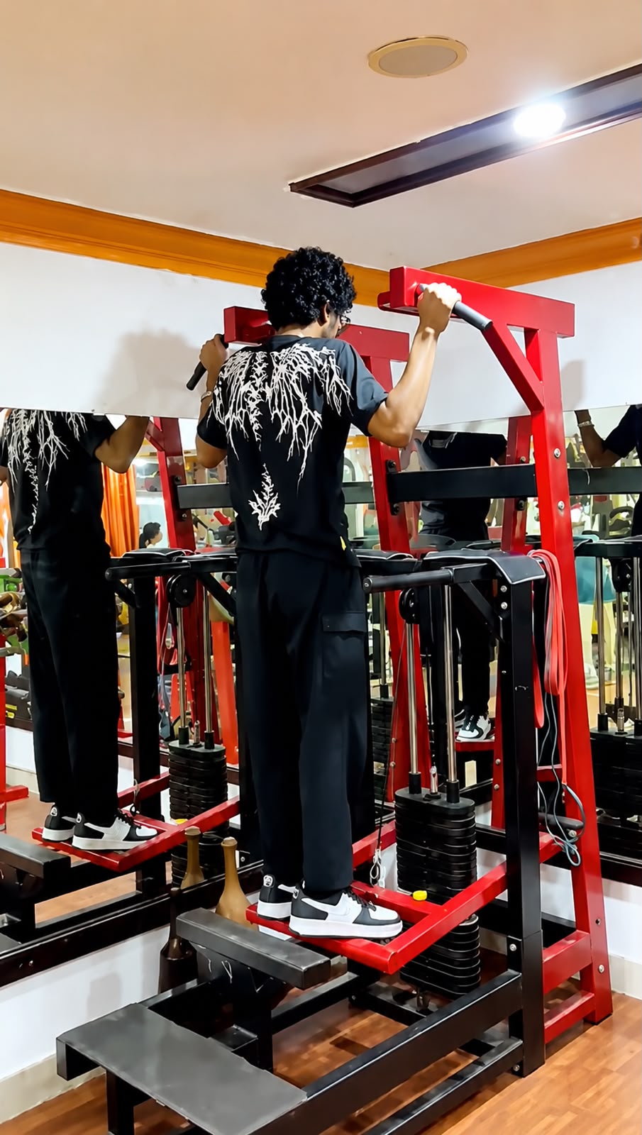 Kettlebell corner arranged by weight